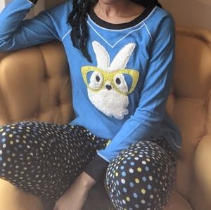 Kenzie "bunny with glasses" pajamas set